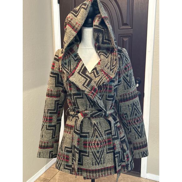 Mossimo Women's Aztec Hooded Jacket - Picture 1 of 6